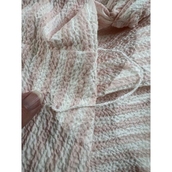 VERONICA BEARD WOMENS SIZE 10 AVELLA STRIPED MINI DAY DRESS PINK WHITE TINY FLAW - Picture 10 of 13